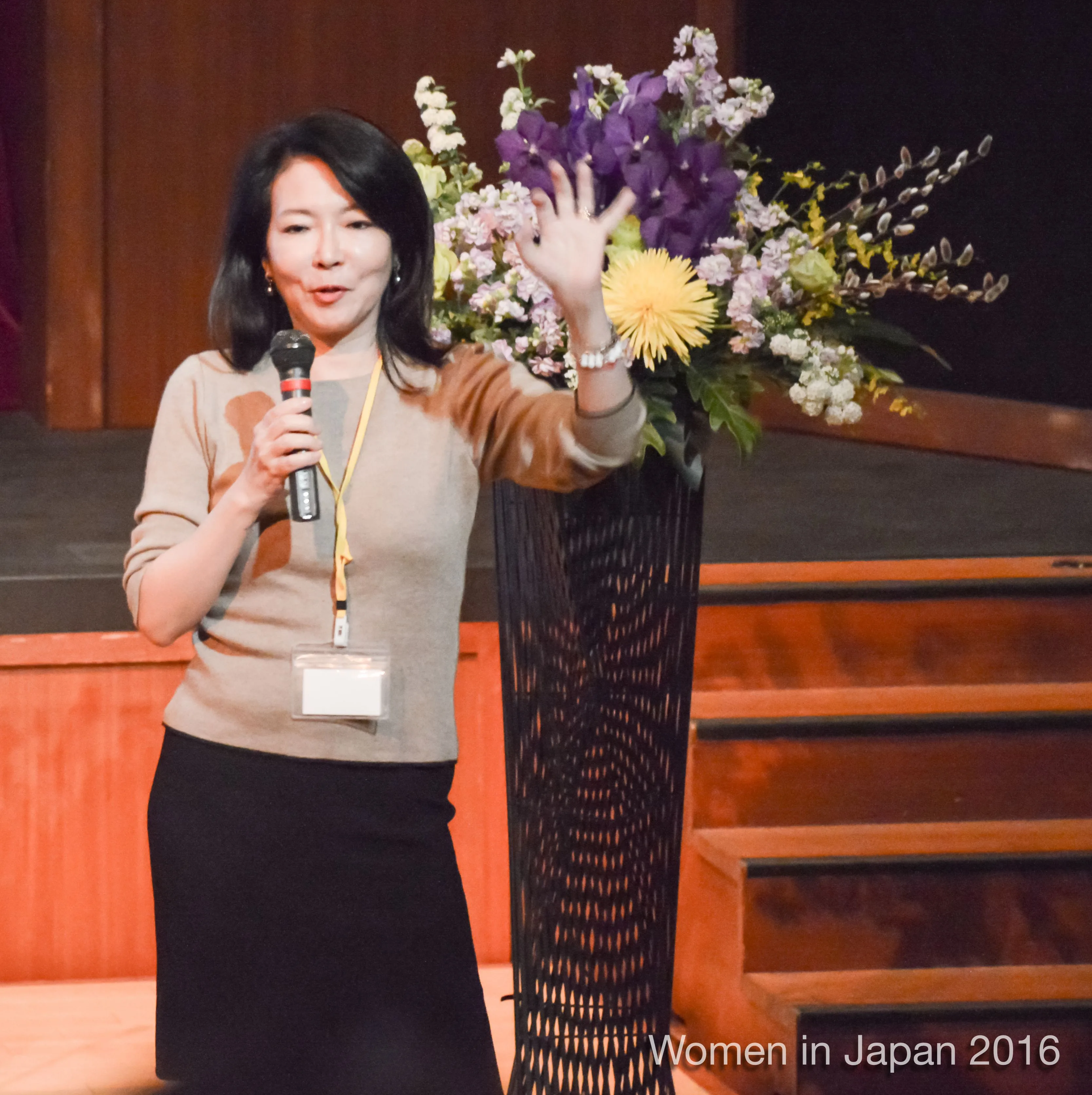 COSMO President and CEO, Kumi Sato speaks at the Women in Japan Conference